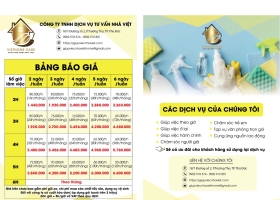 BẢNG GIÁ GIÚP VIỆC THEO GIỜ